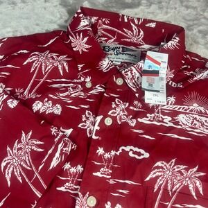 NWT Reyn Spooner Mens 2XL Alabama Crimson Tide Hawaiian Shirt Red Roll Tide